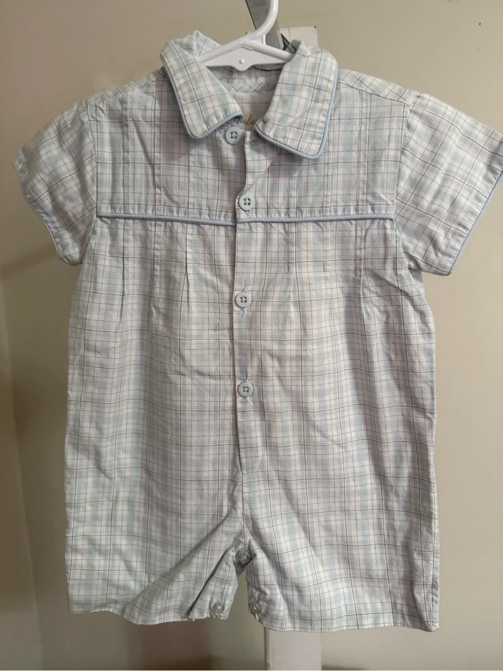Strasburg plaid romper